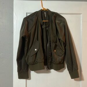 Women’s free people green bomber jacket